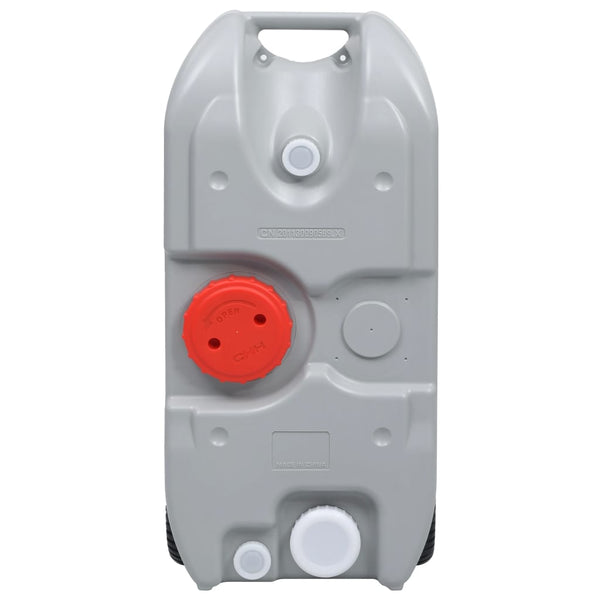 vidaXL Rolling Camping Water Tank 40 L Grey