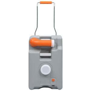 vidaXL Camping Water Tank with Wheels 25 L Grey