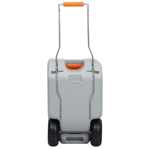 vidaXL Camping Water Tank with Wheels 25 L Grey