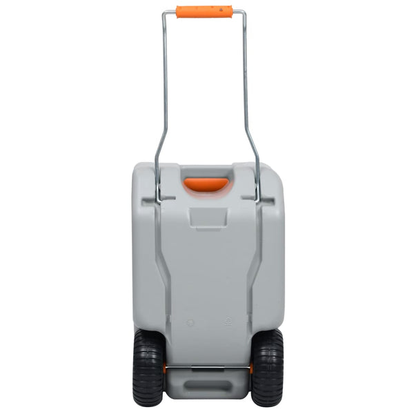 vidaXL Camping Water Tank with Wheels 25 L Grey