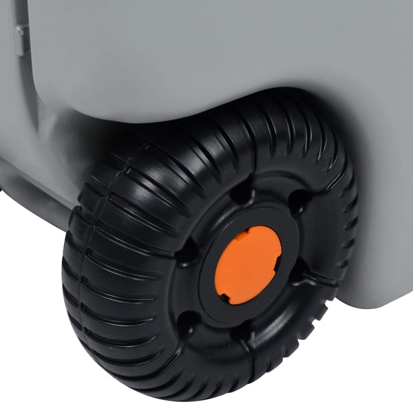 vidaXL Camping Water Tank with Wheels 25 L Grey