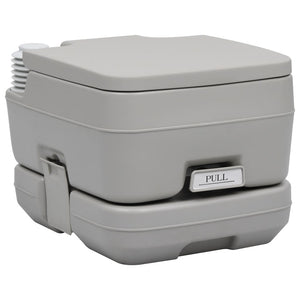 vidaXL Portable Camping Toilet Grey 10 + 10 L