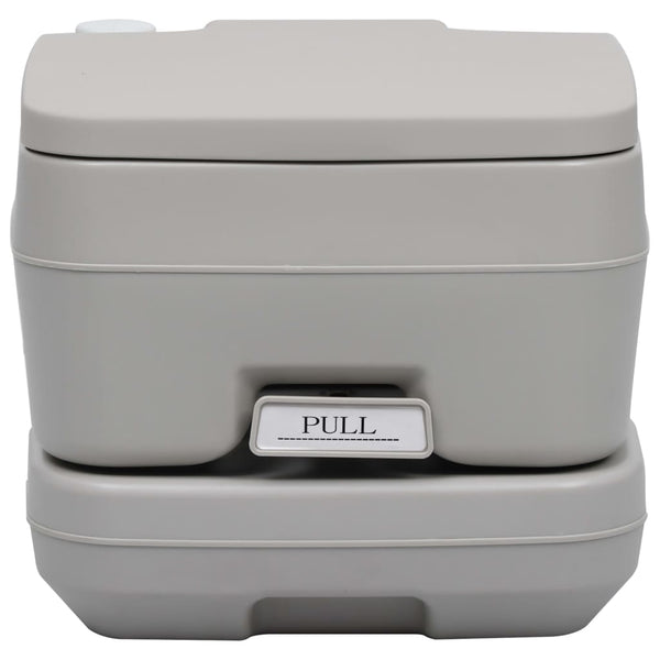 vidaXL Portable Camping Toilet Grey 10 + 10 L