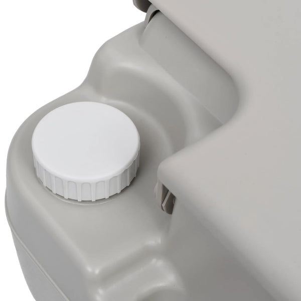 vidaXL Portable Camping Toilet Grey 10 + 10 L