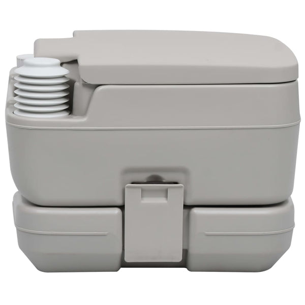 vidaXL Portable Camping Toilet Grey 10 + 10 L