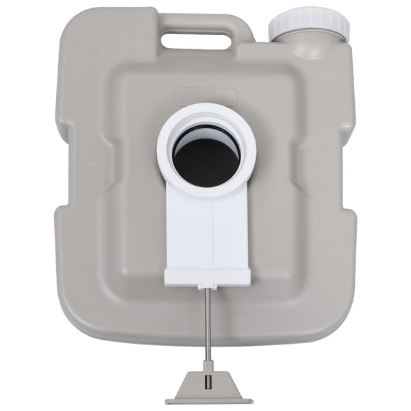 vidaXL Portable Camping Toilet Grey 10 + 10 L