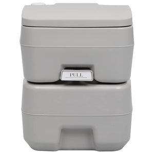 vidaXL Portable Camping Toilet Grey 20 + 10 L