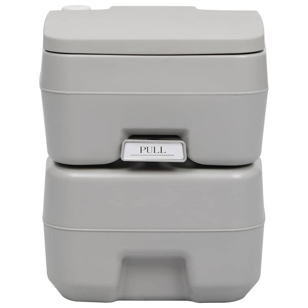 vidaXL Portable Camping Toilet Grey 20 + 10 L