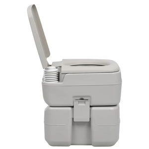 vidaXL Portable Camping Toilet Grey 20 + 10 L