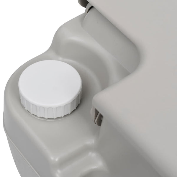 vidaXL Portable Camping Toilet Grey 20 + 10 L