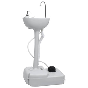 vidaXL Portable Camping Hand Wash Basin Grey 20 L