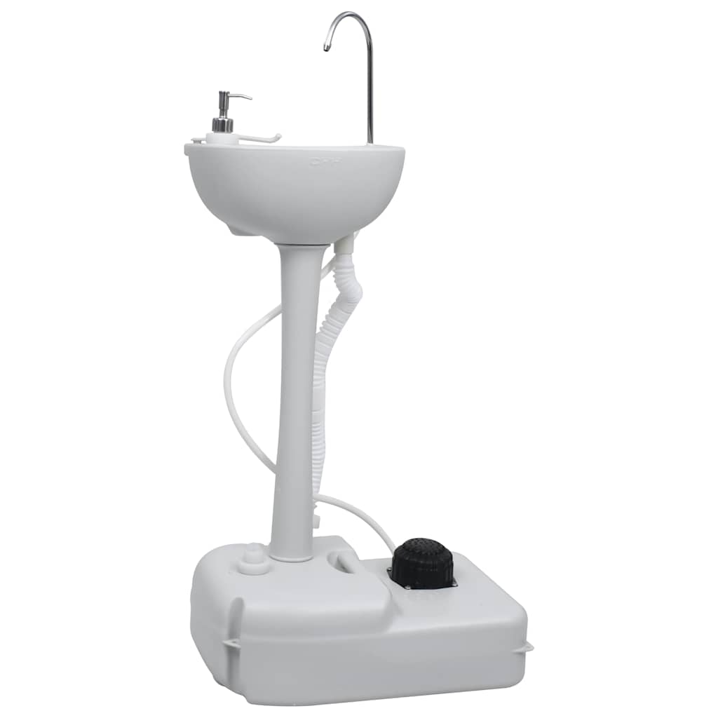 vidaXL Portable Camping Hand Wash Basin Grey 20 L