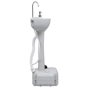 vidaXL Portable Camping Hand Wash Basin Grey 20 L