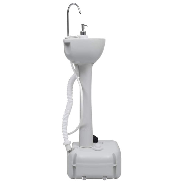 vidaXL Portable Camping Hand Wash Basin Grey 20 L