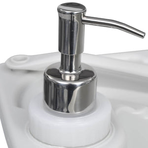 vidaXL Portable Camping Hand Wash Basin Grey 20 L