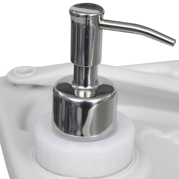 vidaXL Portable Camping Hand Wash Basin Grey 20 L