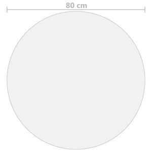 vidaXL Table Protector Transparent Ø 80 cm 2 mm PVC