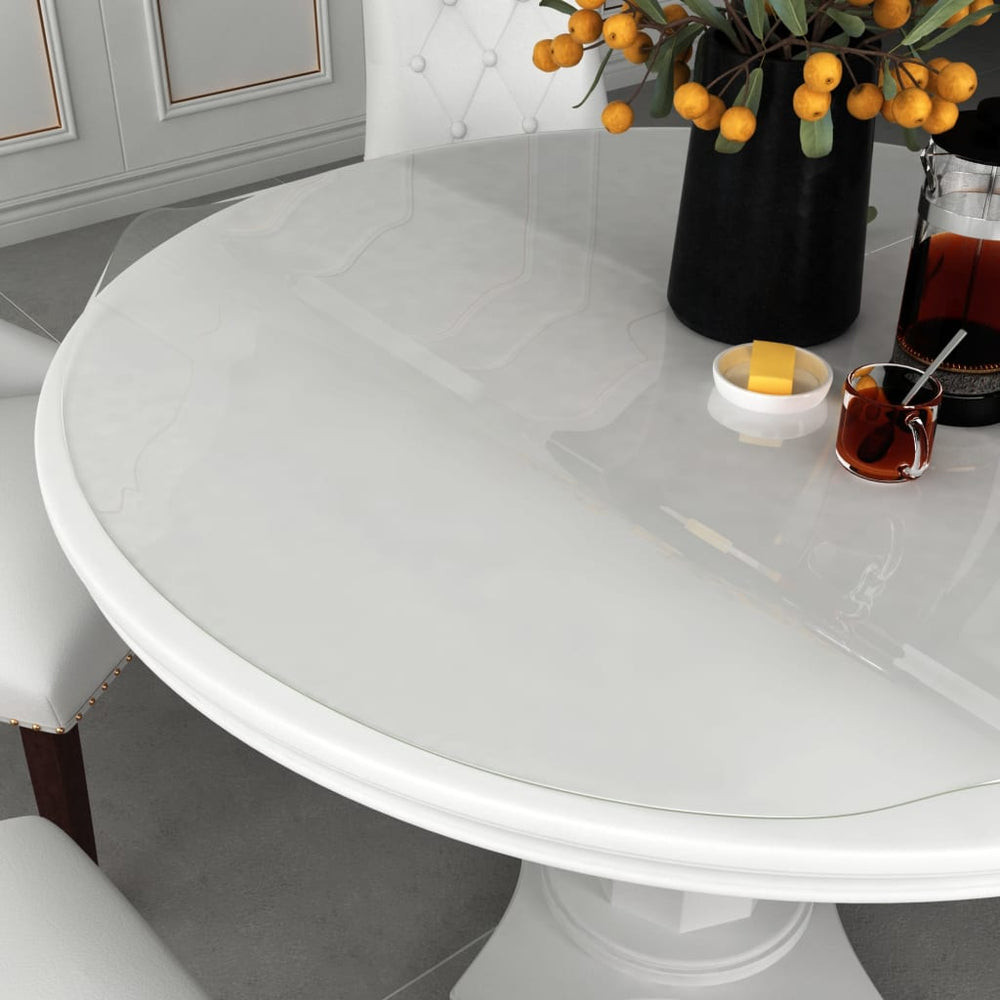 vidaXL Table Protector Transparent Ø 80 cm 2 mm PVC