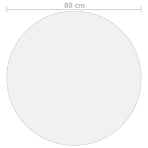 vidaXL Table Protector Matte Ø 80 cm 1.6 mm PVC