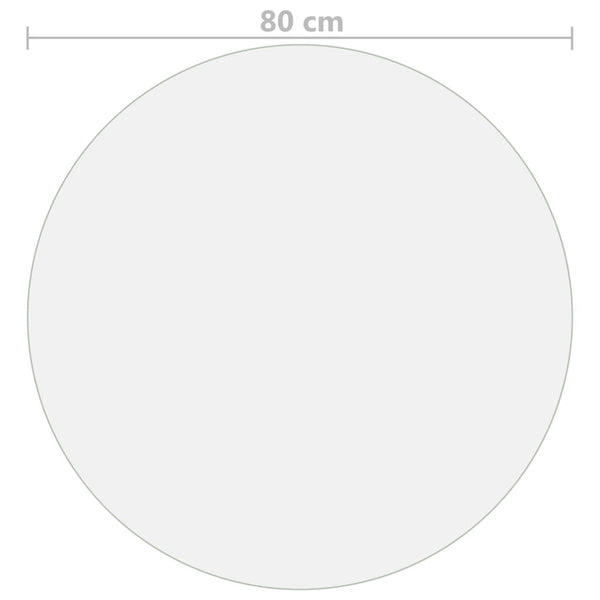 vidaXL Table Protector Matte Ø 80 cm 1.6 mm PVC