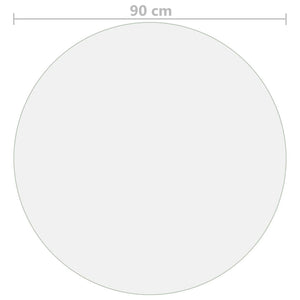 vidaXL Table Protector Matte Ø 90 cm 2 mm PVC