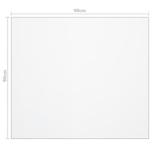 vidaXL Table Cover Matt 90x90 cm 1.6 mm PVC