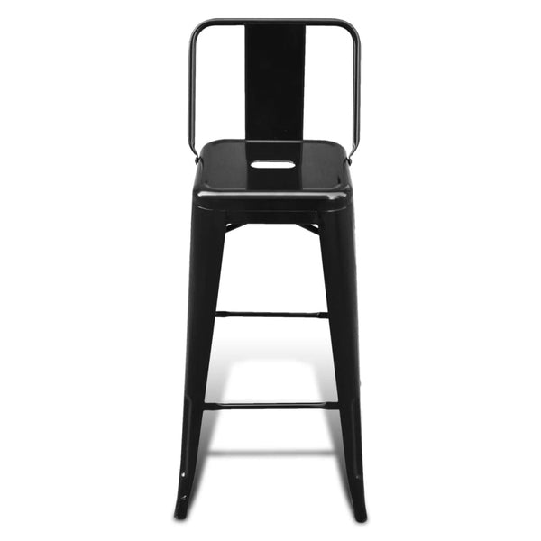 vidaXL Bar Stools 4 pcs Black Steel