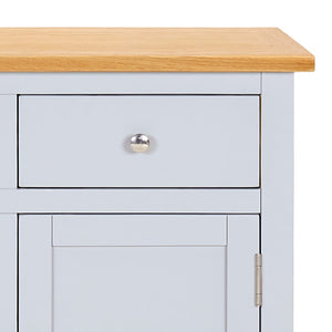 vidaXL Sideboard 110x33.5x70 cm Solid Oak Wood