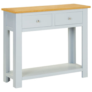 vidaXL Console Table 83x30x73 cm Solid Oak Wood