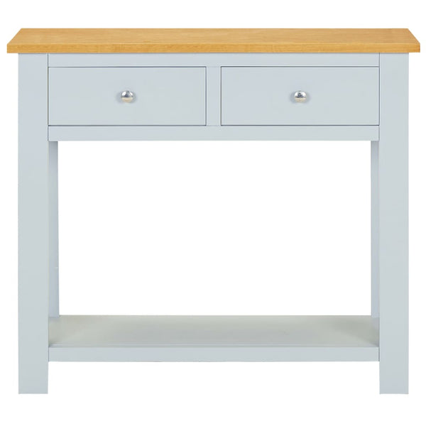 vidaXL Console Table 83x30x73 cm Solid Oak Wood