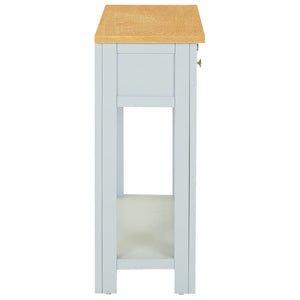 vidaXL Console Table 83x30x73 cm Solid Oak Wood