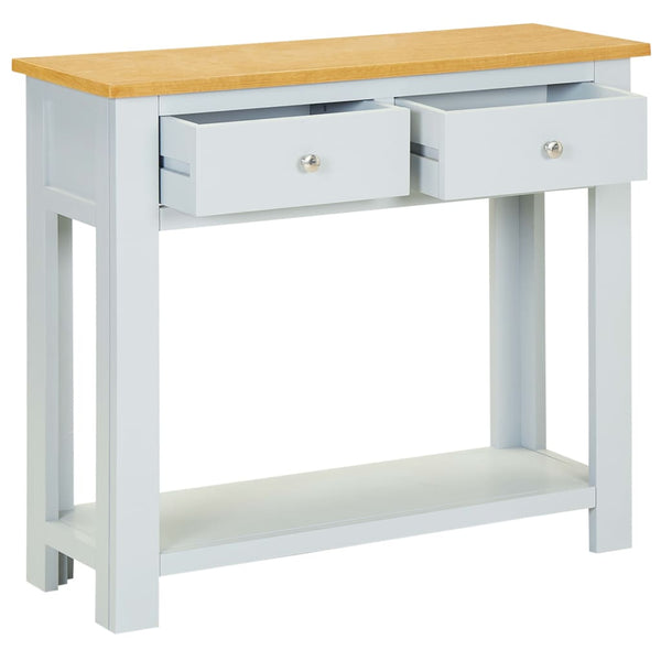 vidaXL Console Table 83x30x73 cm Solid Oak Wood
