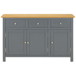 vidaXL Sideboard 110x33.5x70 cm Solid Oak Wood