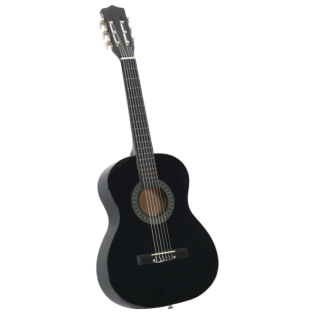 vidaXL Classical Guitar for Beginners and Children Black 3/4 36"
