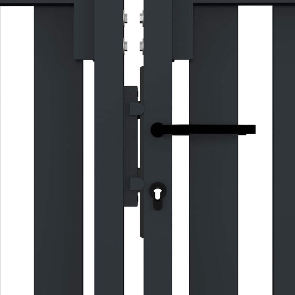 vidaXL Double-Leaf Steel Garden Gate 300 x 75 cm Anthracite