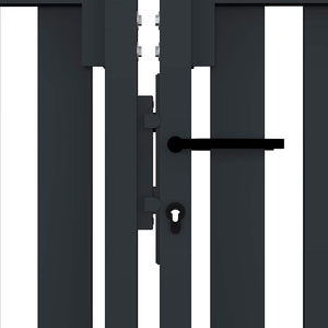 vidaXL Double-Leaf Steel Garden Gate 300 x 125 cm Anthracite