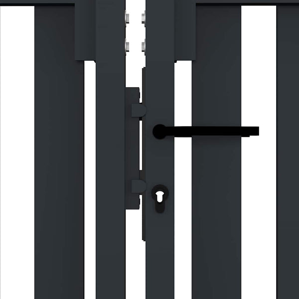 vidaXL Double-Leaf Steel Garden Gate 300 x 125 cm Anthracite