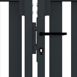 vidaXL Double Door Garden Gate Steel 300 x 150 cm Anthracite