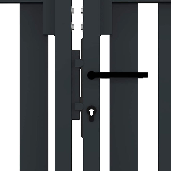vidaXL Double Door Garden Gate Steel 300 x 150 cm Anthracite