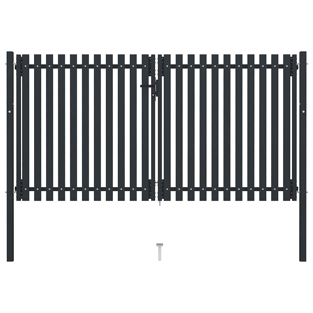 vidaXL Steel Double-Door Garden Gate 300 x 175 cm Anthracite