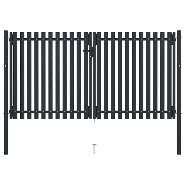 vidaXL Steel Double-Door Garden Gate 300 x 175 cm Anthracite