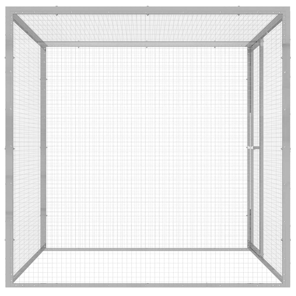 vidaXL Cat Enclosure 1.5x1.5x1.5 m Galvanized Steel