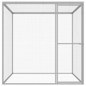 vidaXL Cat Enclosure 1.5x1.5x1.5 m Galvanized Steel