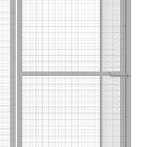 vidaXL Cat Enclosure 1.5x1.5x1.5 m Galvanized Steel