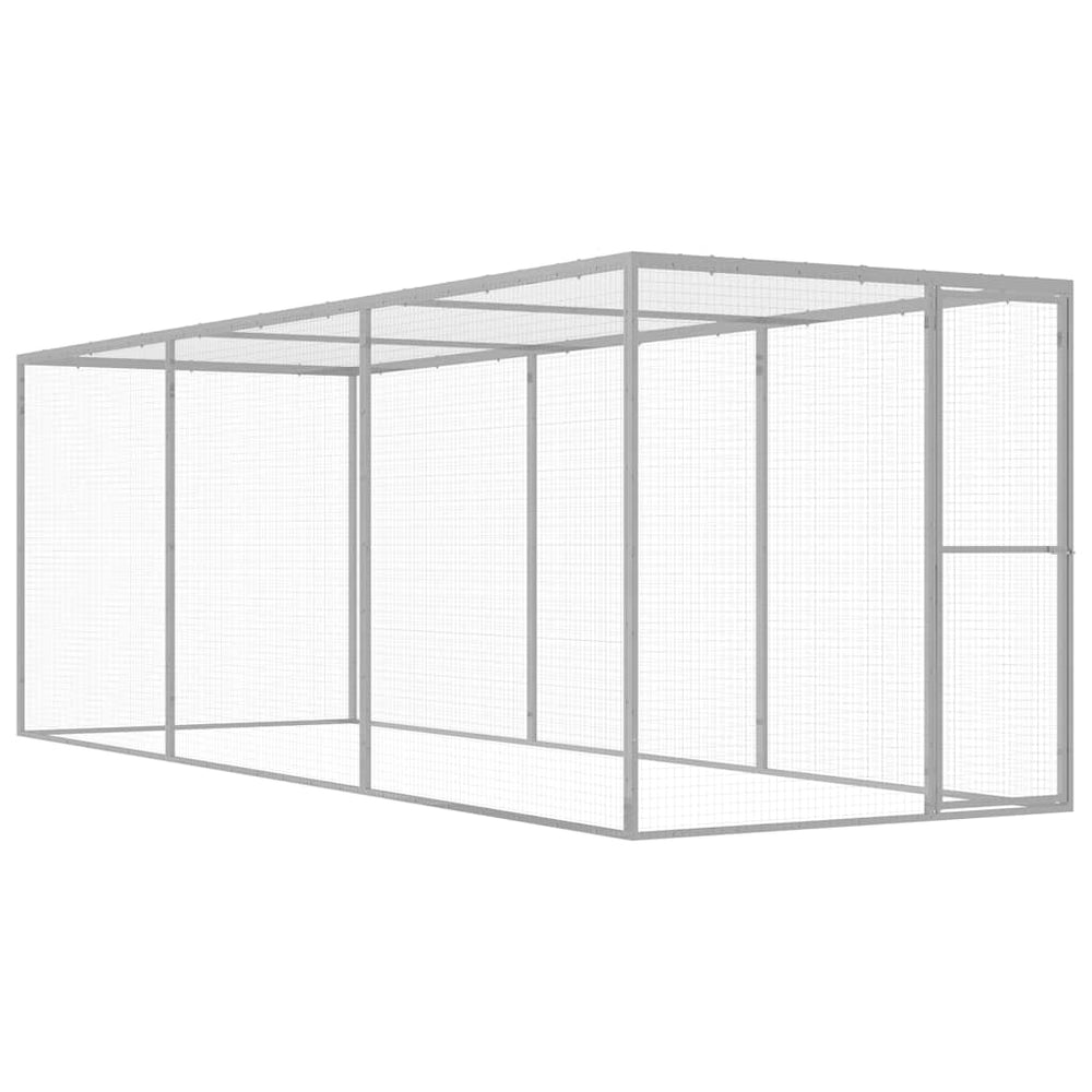vidaXL Cat Enclosure 4.5x1.5x1.5 m Galvanized Steel