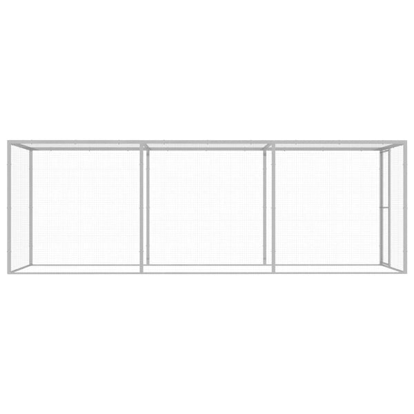 vidaXL Cat Enclosure 4.5x1.5x1.5 m Galvanized Steel