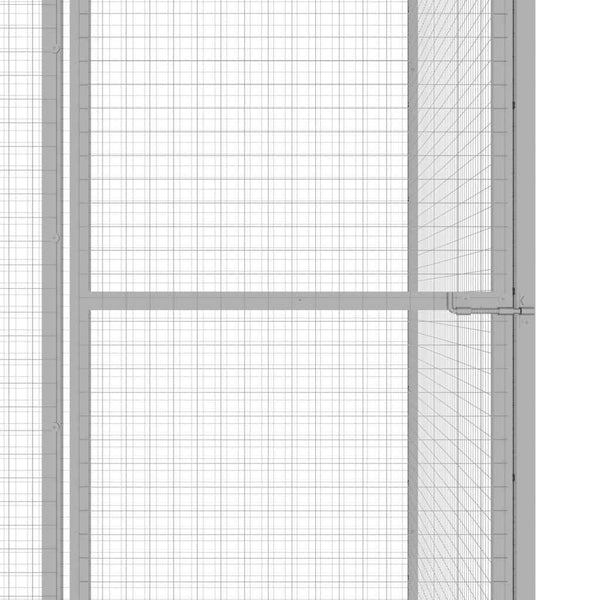 vidaXL Cat Enclosure 4.5x1.5x1.5 m Galvanized Steel