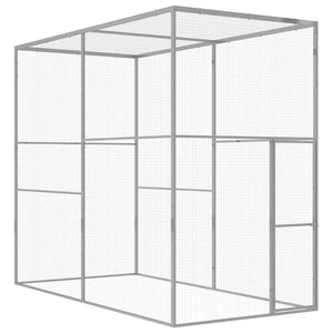 vidaXL Cat Enclosure 3x1.5x2.5 m Galvanized Steel