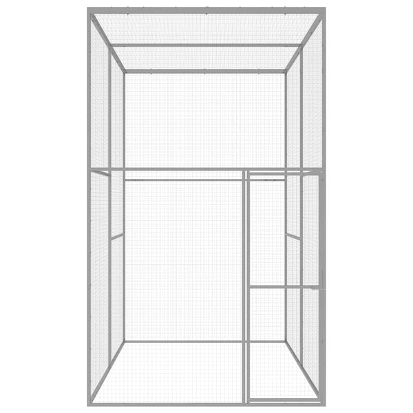 vidaXL Cat Enclosure 3x1.5x2.5 m Galvanized Steel