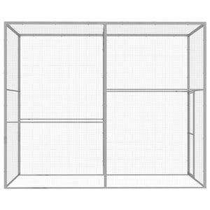 vidaXL Cat Enclosure 3x1.5x2.5 m Galvanized Steel